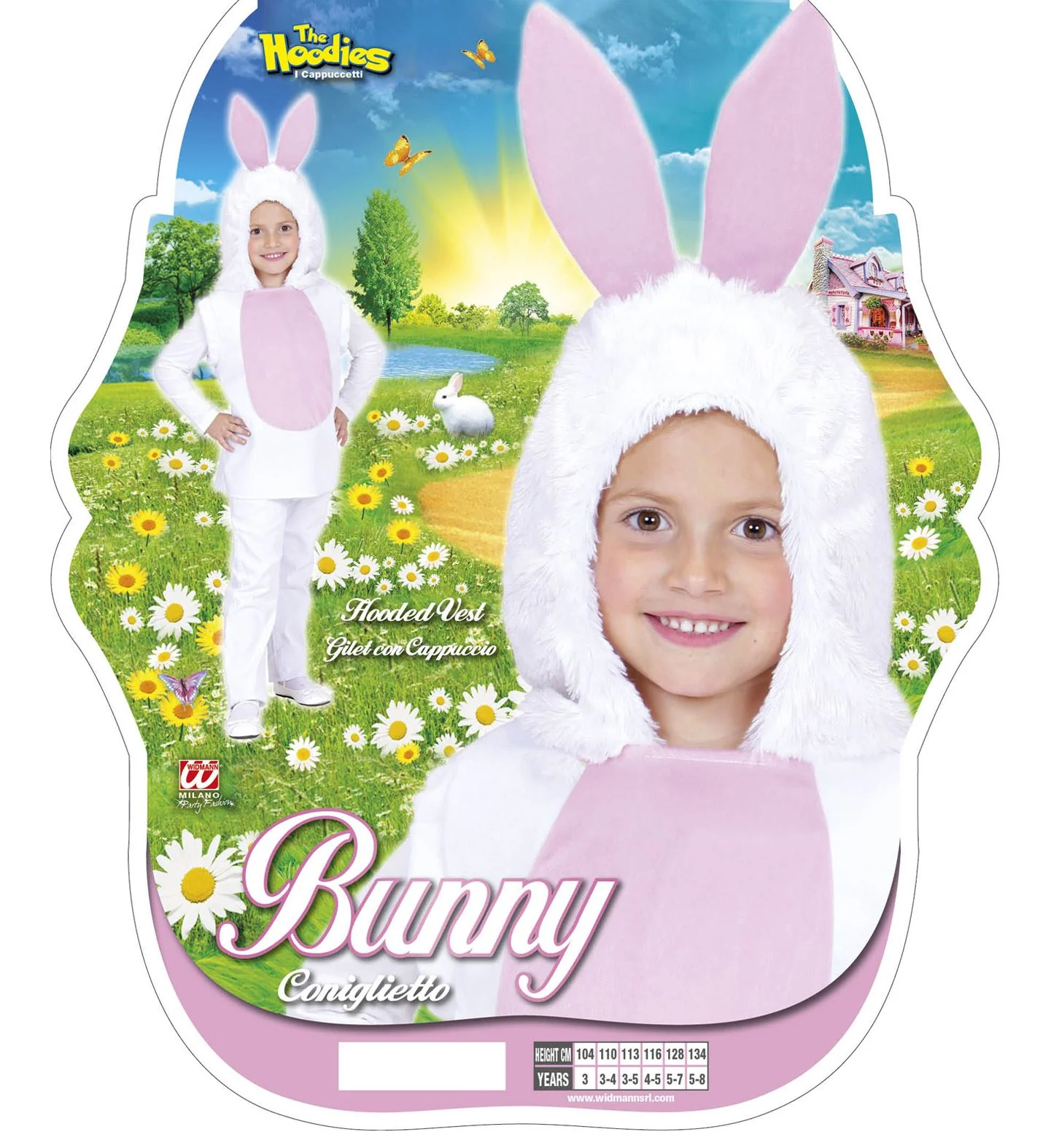 Konijnen pak kind bunny wit roze - Image 2