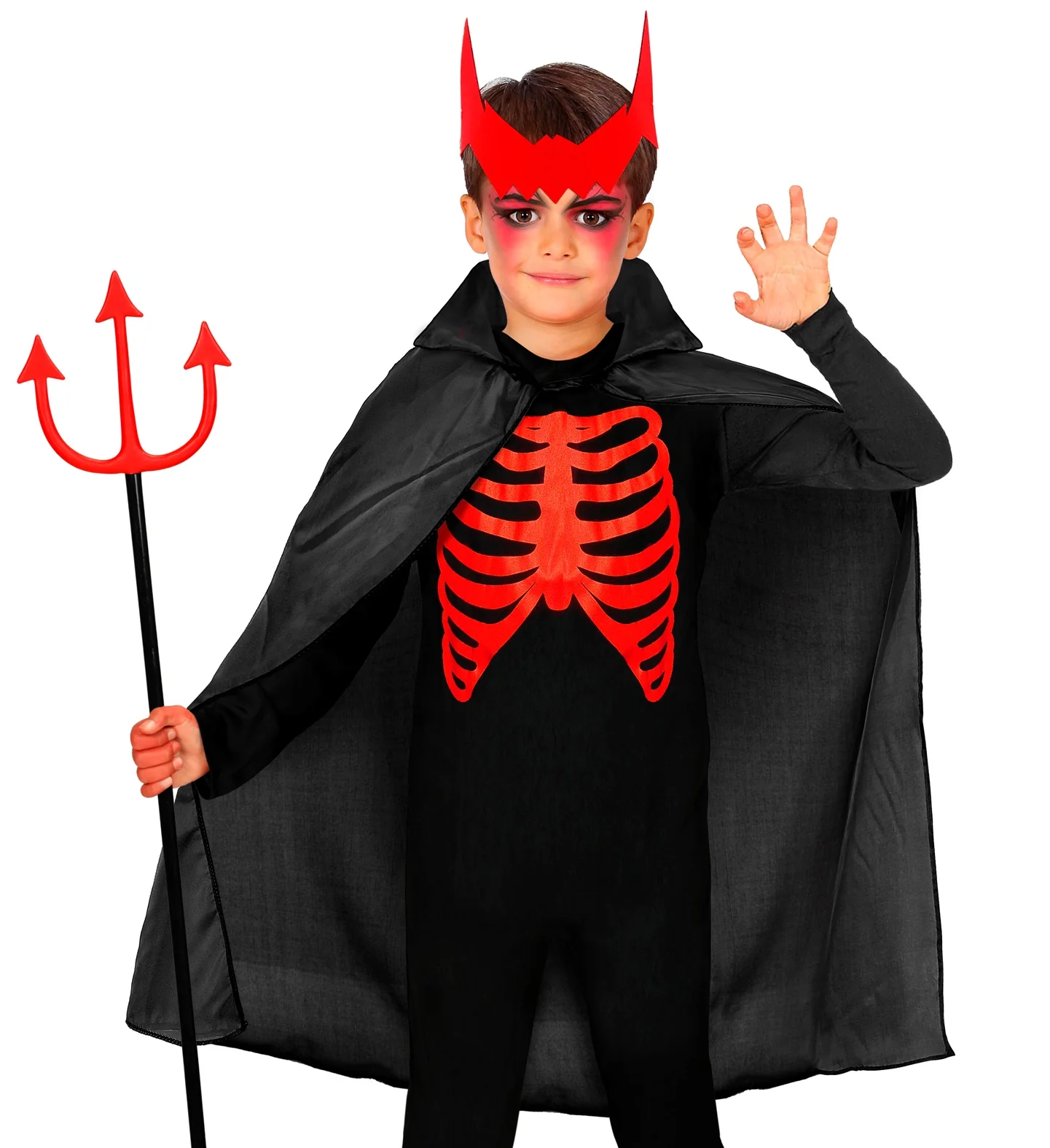Zwarte cape 90 cm kinderen - Image 3