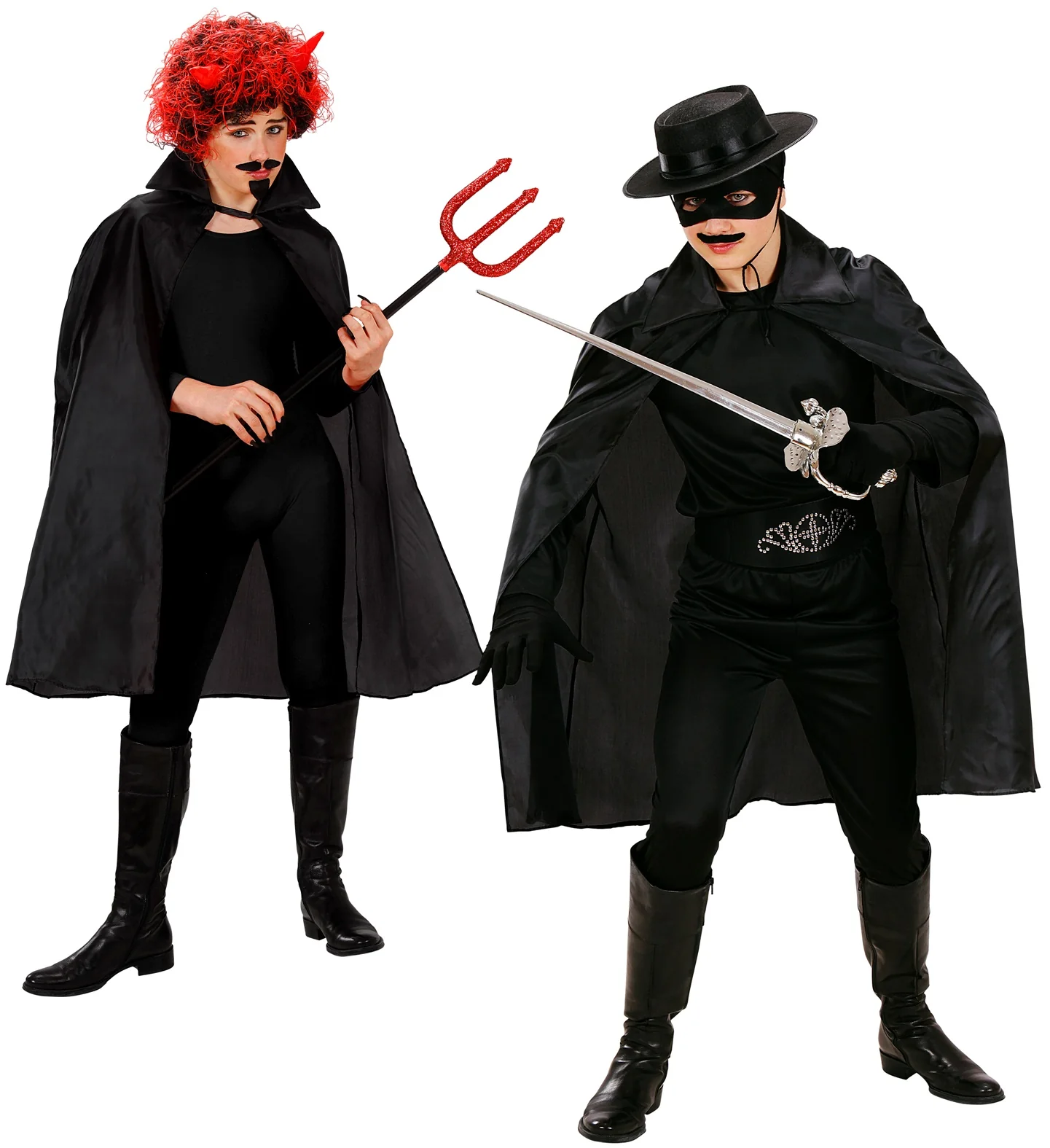 Zwarte cape 90 cm kinderen - Image 5