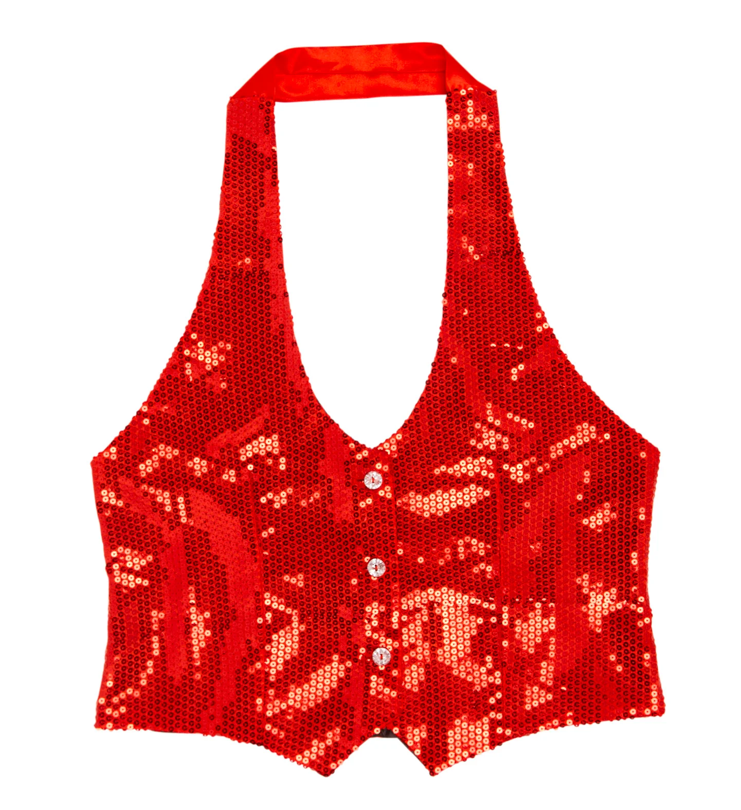 Pailletten vestje dames rood - Image 4