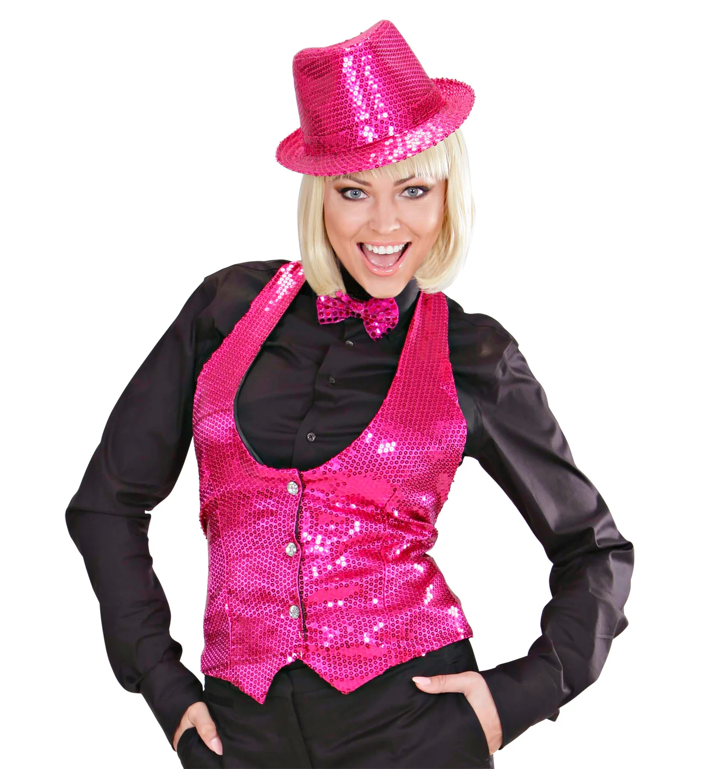 Pailletten vestje dames roze