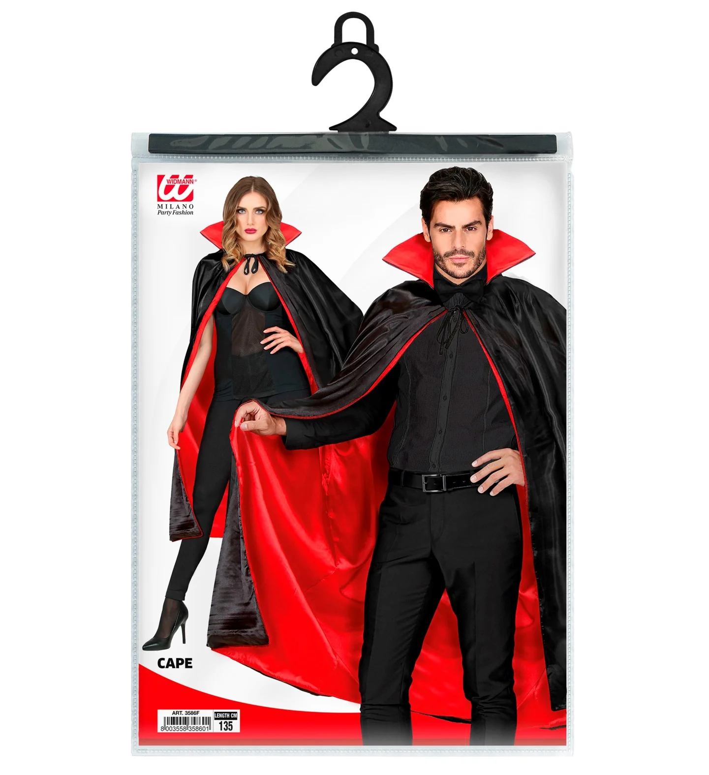 Dracula cape met kraag 135cm - Image 4