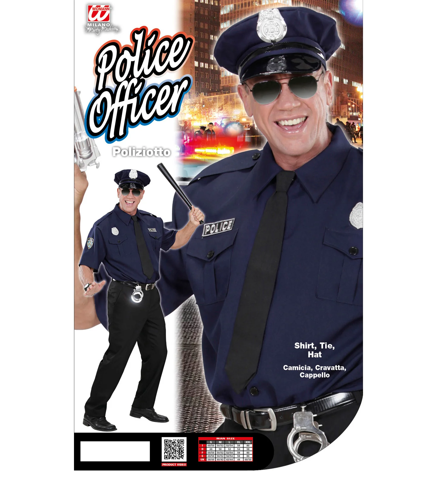 Politieblouse met pet en stropdas NYPD - Image 4