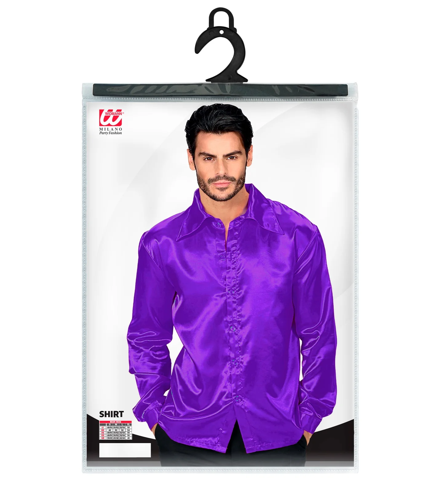 Disco blouse paars Jim heren - Image 4