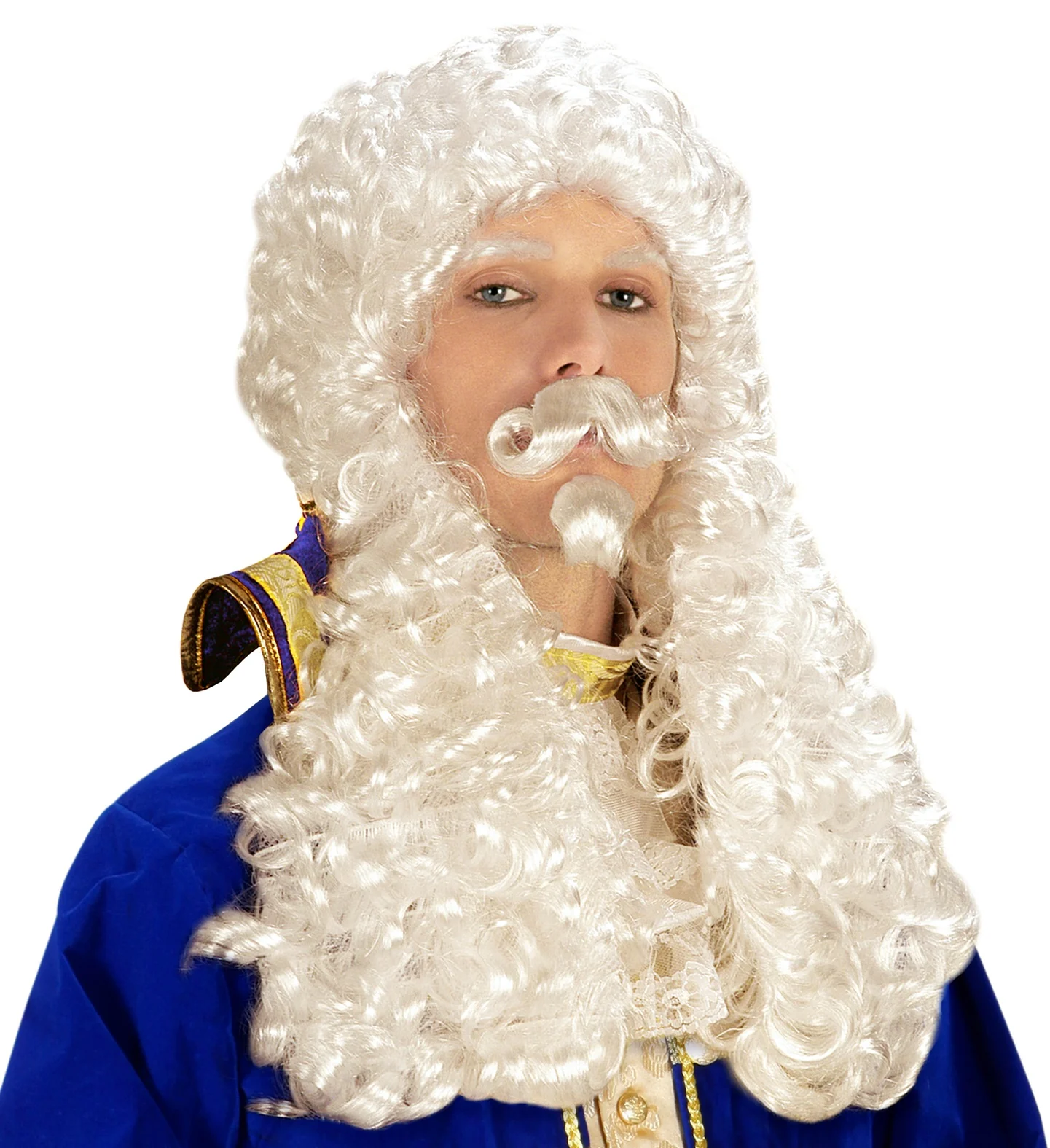 Koning pruik Francois wit - Image 2