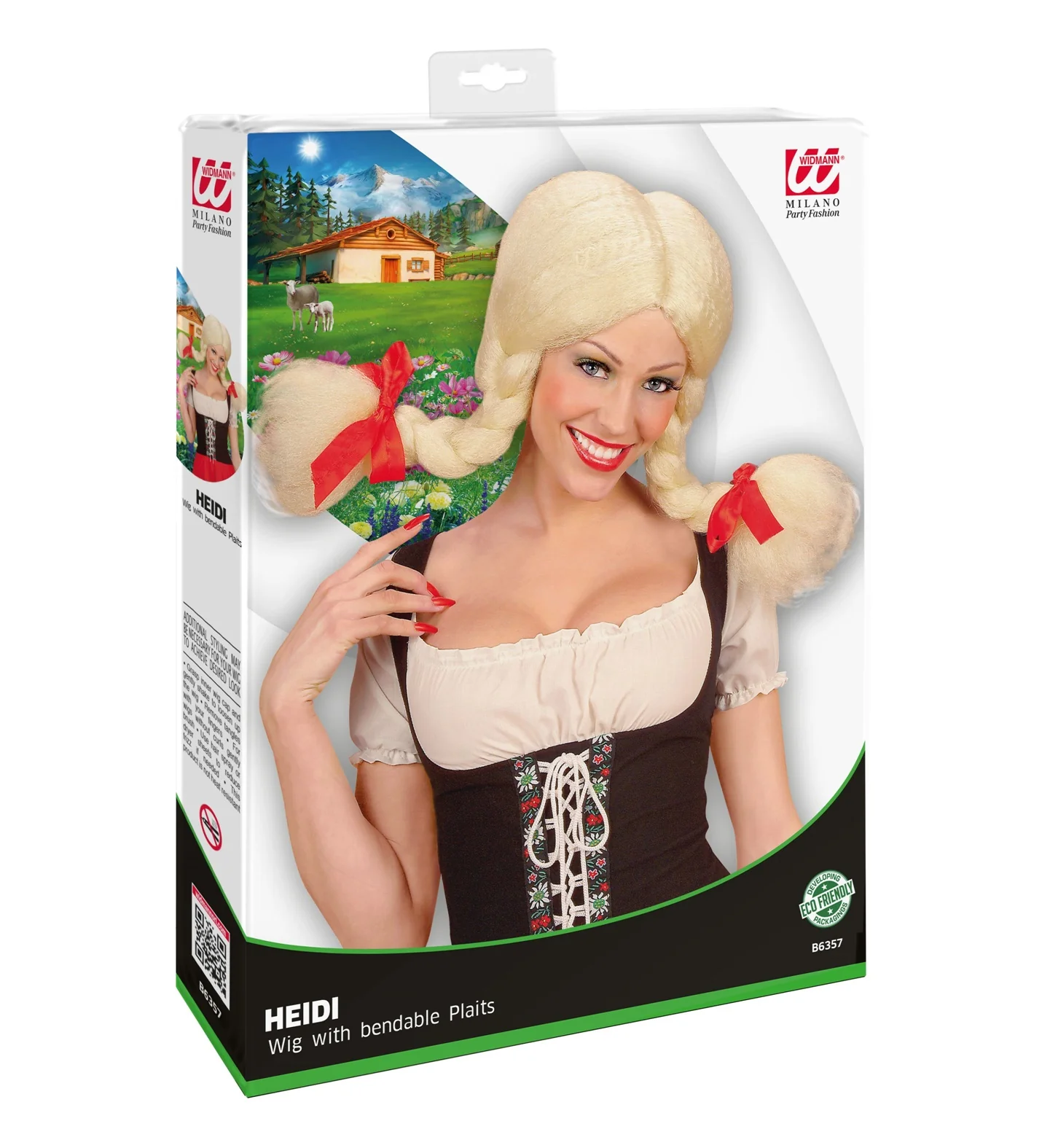 Oktoberfest pruik Heidy met vlechten - Image 2