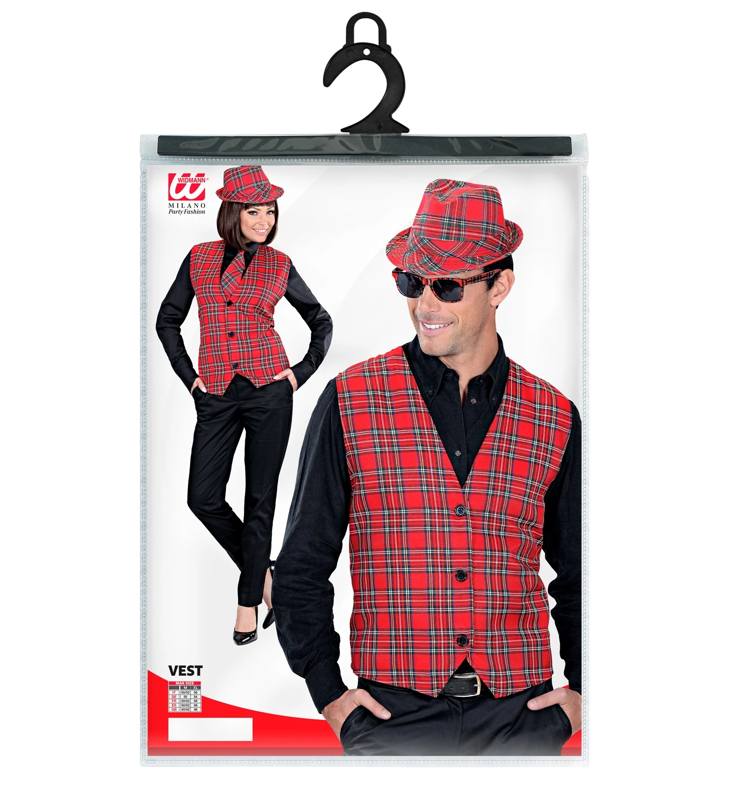 Geruit vest Tartan motief rood - Image 7