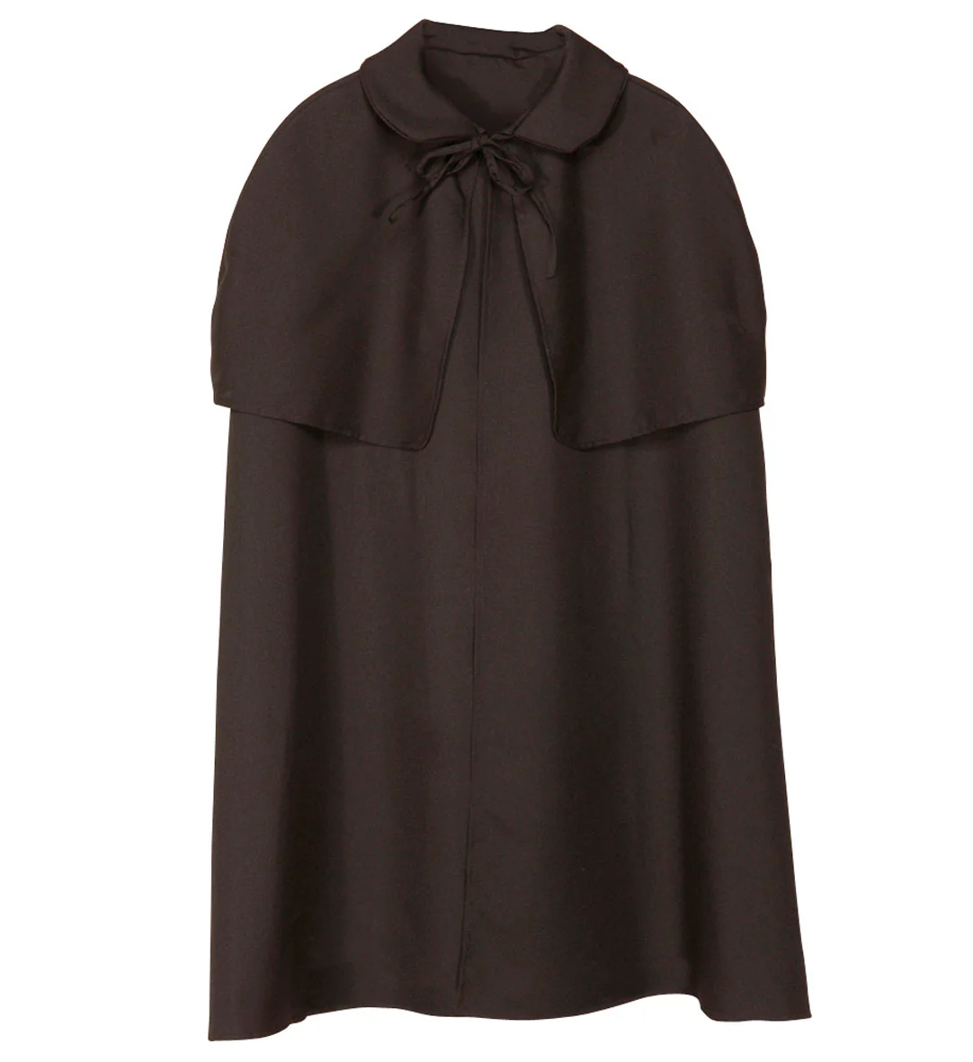Zwarte cape met kraag luxe - Image 2