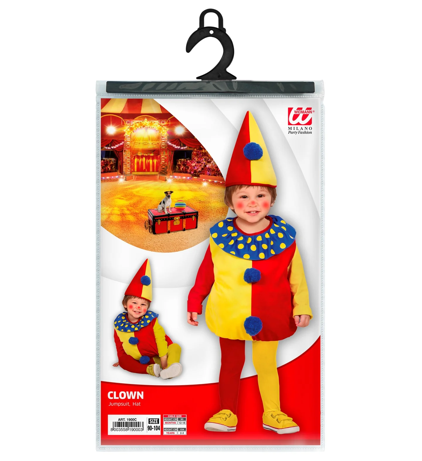 Clownspak Daantje kinderen unisex - Image 3