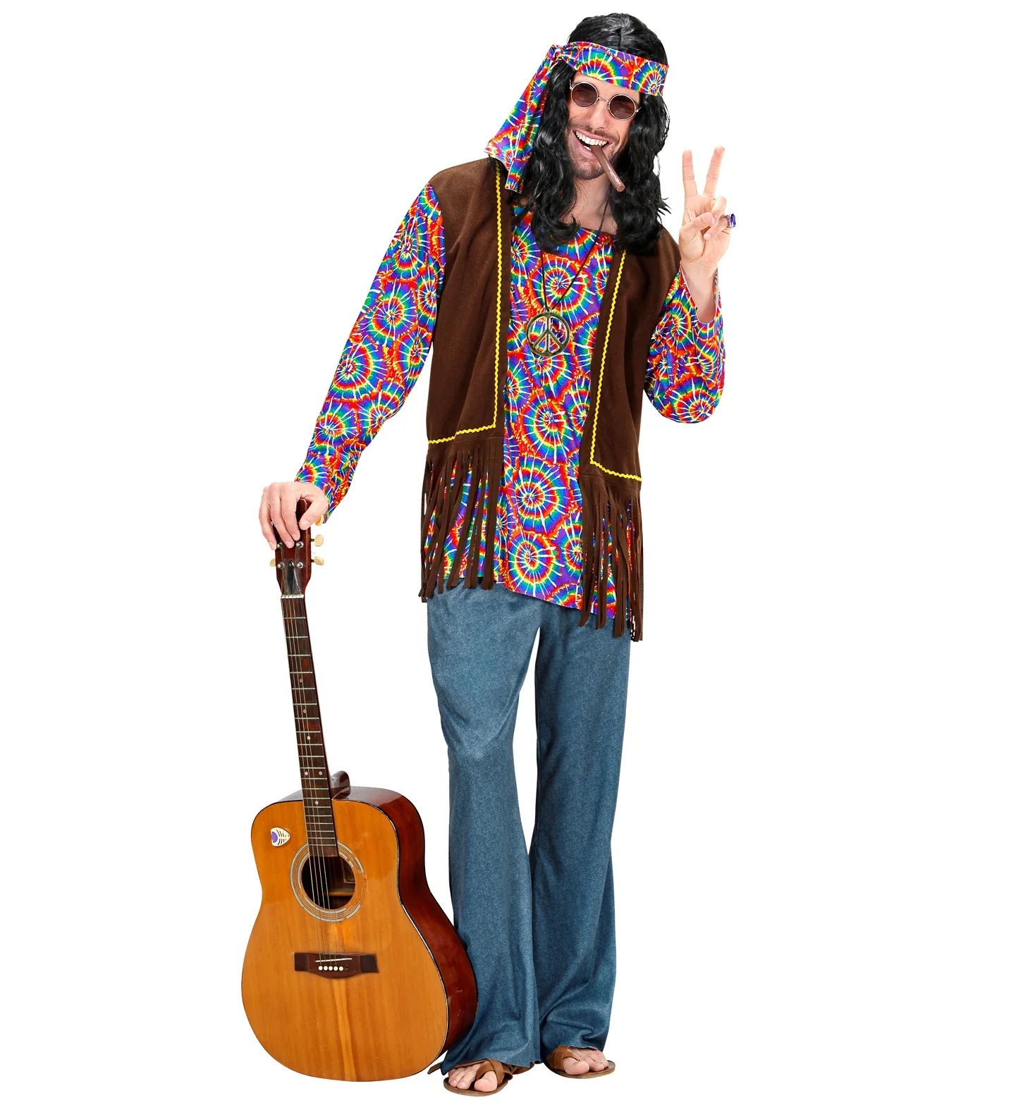 Hippie kostuum Flower Power heren - Image 3