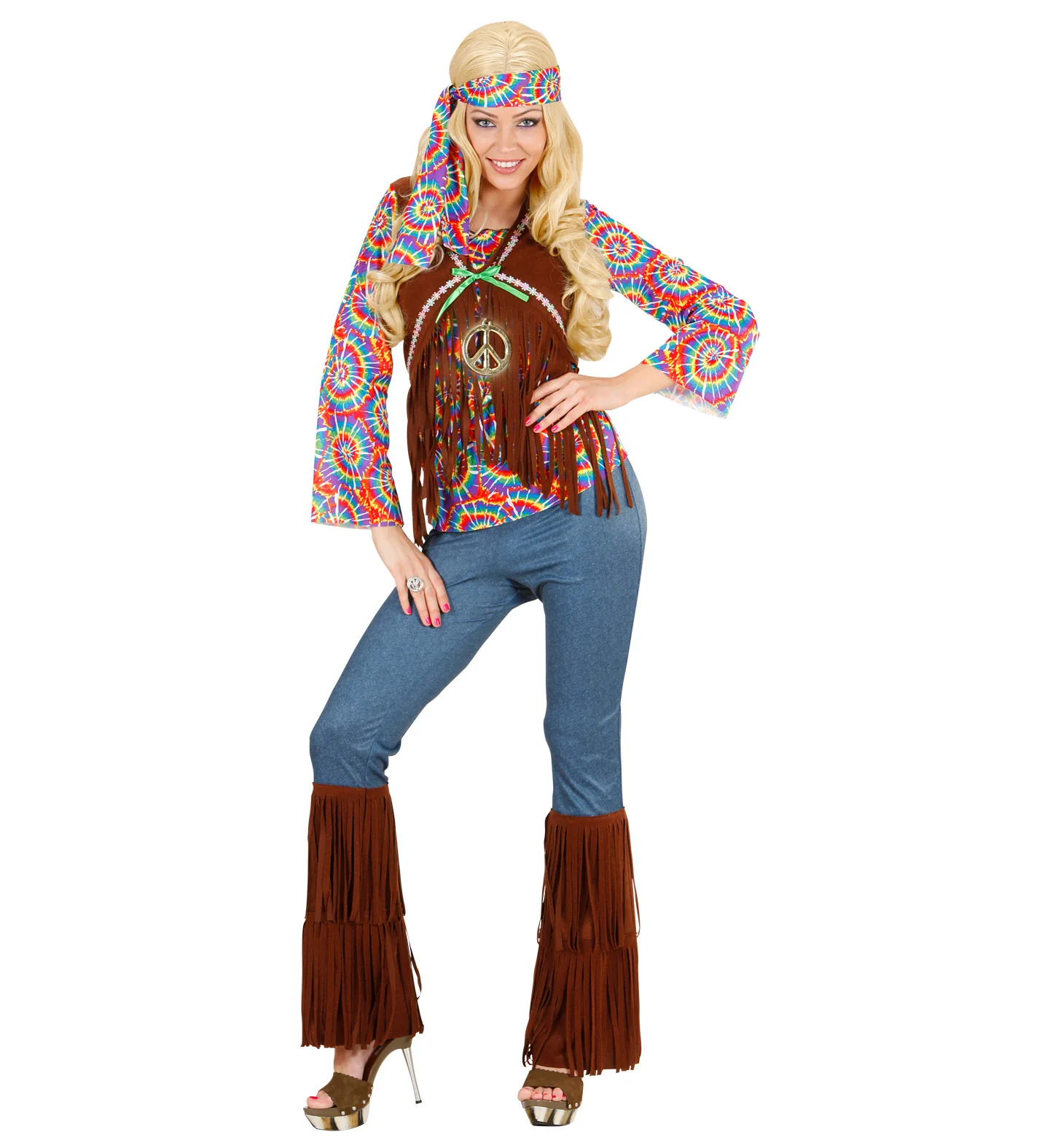 Hippie kostuum Flower Power dames - Image 3