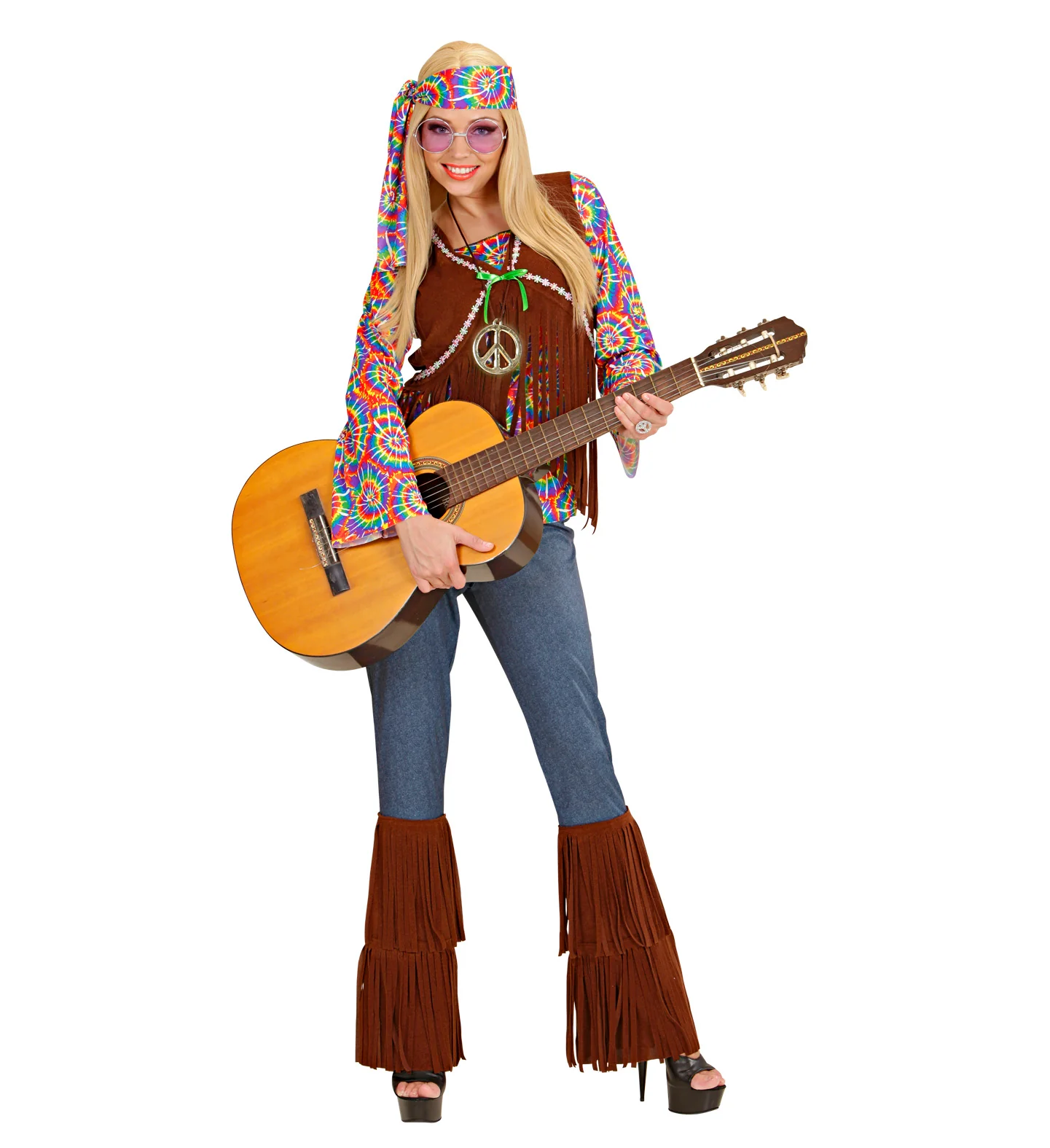 Hippie kostuum Flower Power dames - Image 4