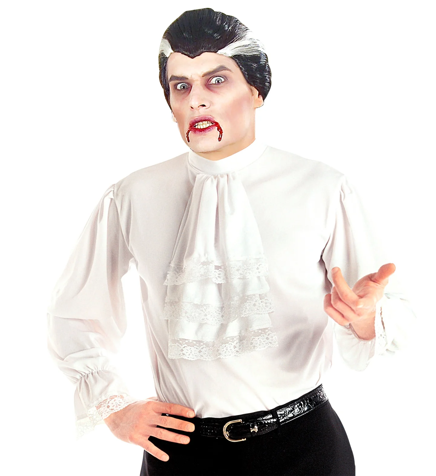 Mozart blouse wit met jabot - Image 2