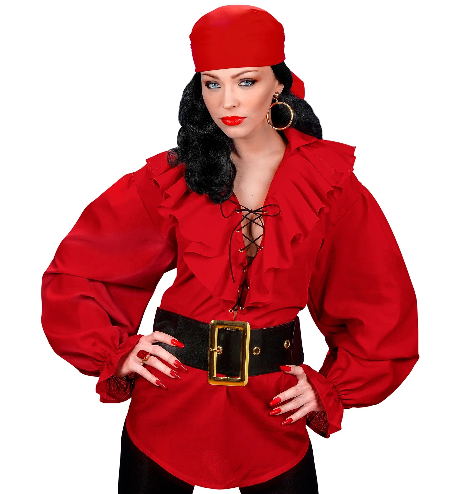 Piratenshirt dames rood - Image 2