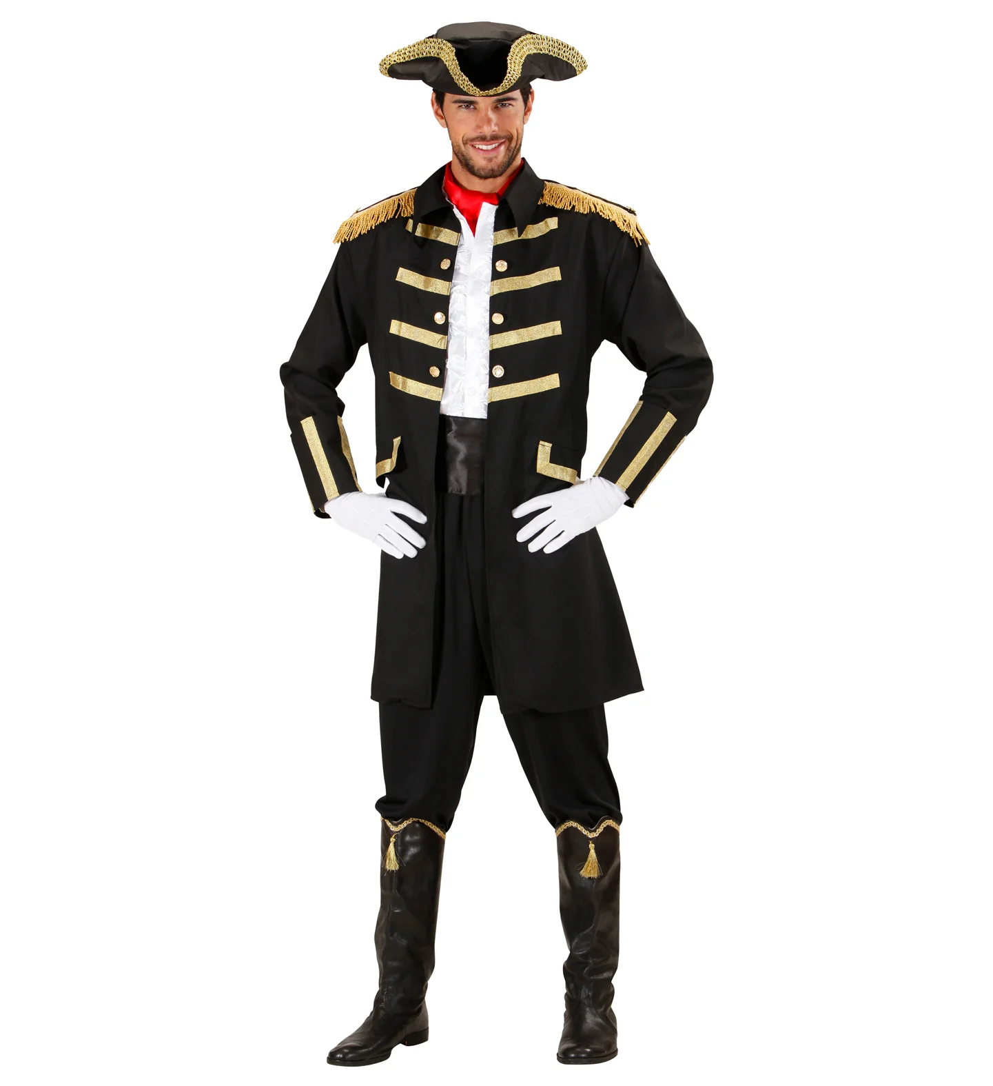Zwart piraten kostuum Gustaf heren - Image 2