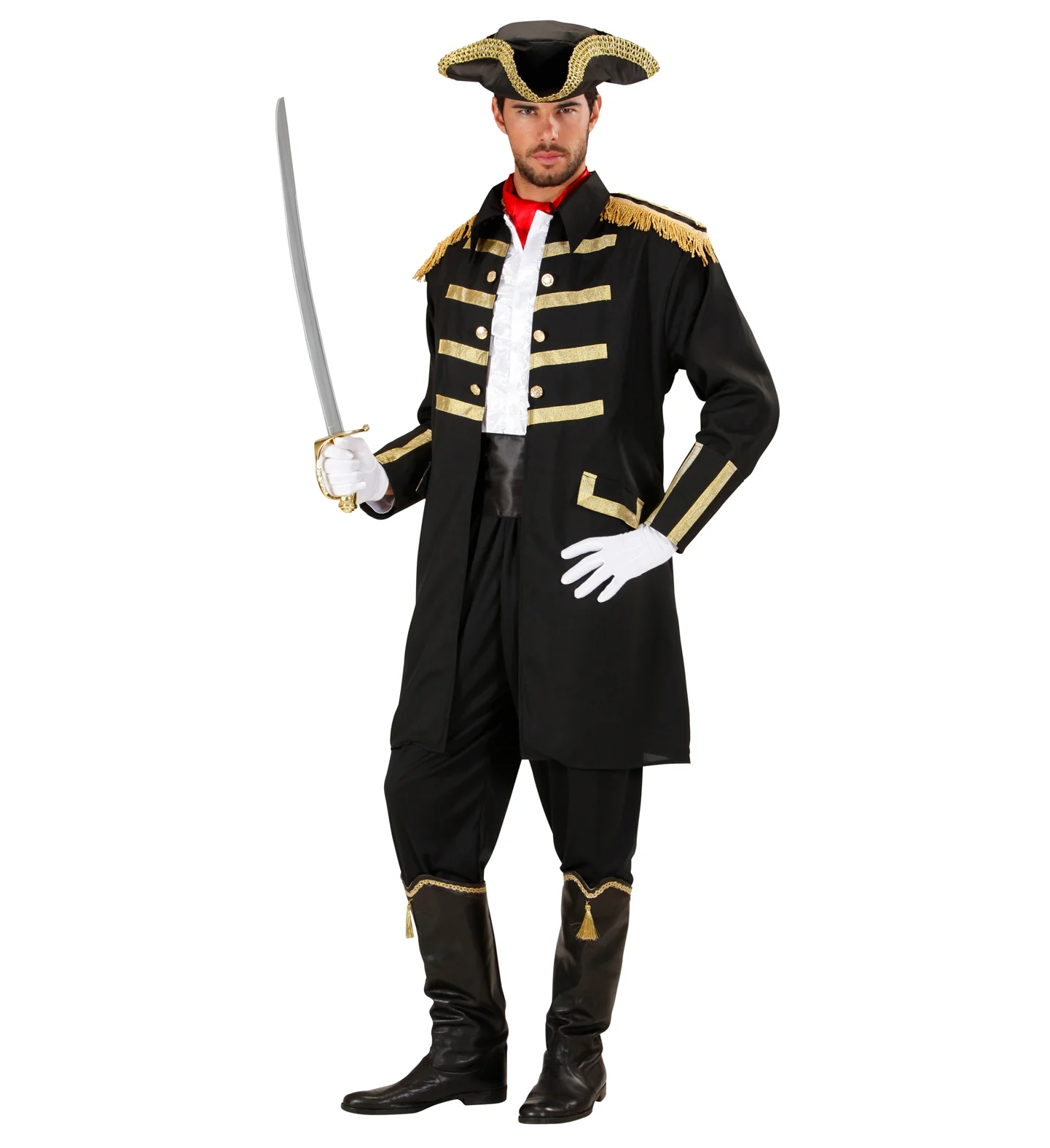 Zwart piraten kostuum Gustaf heren - Image 3