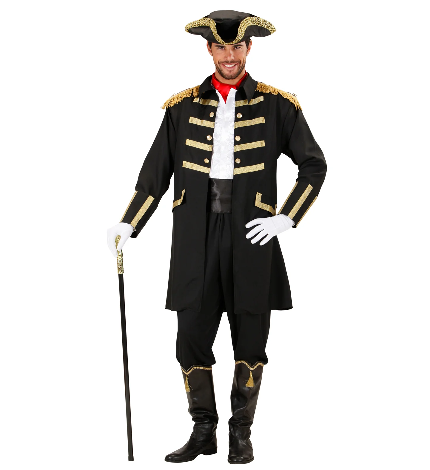 Zwart piraten kostuum Gustaf heren - Image 4