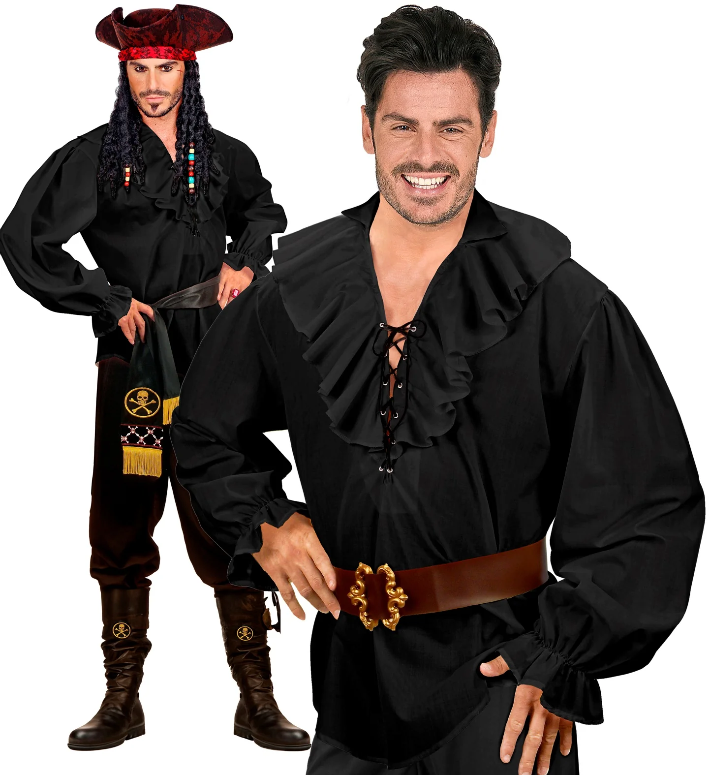 Piratenshirt zwart Danny - Image 6