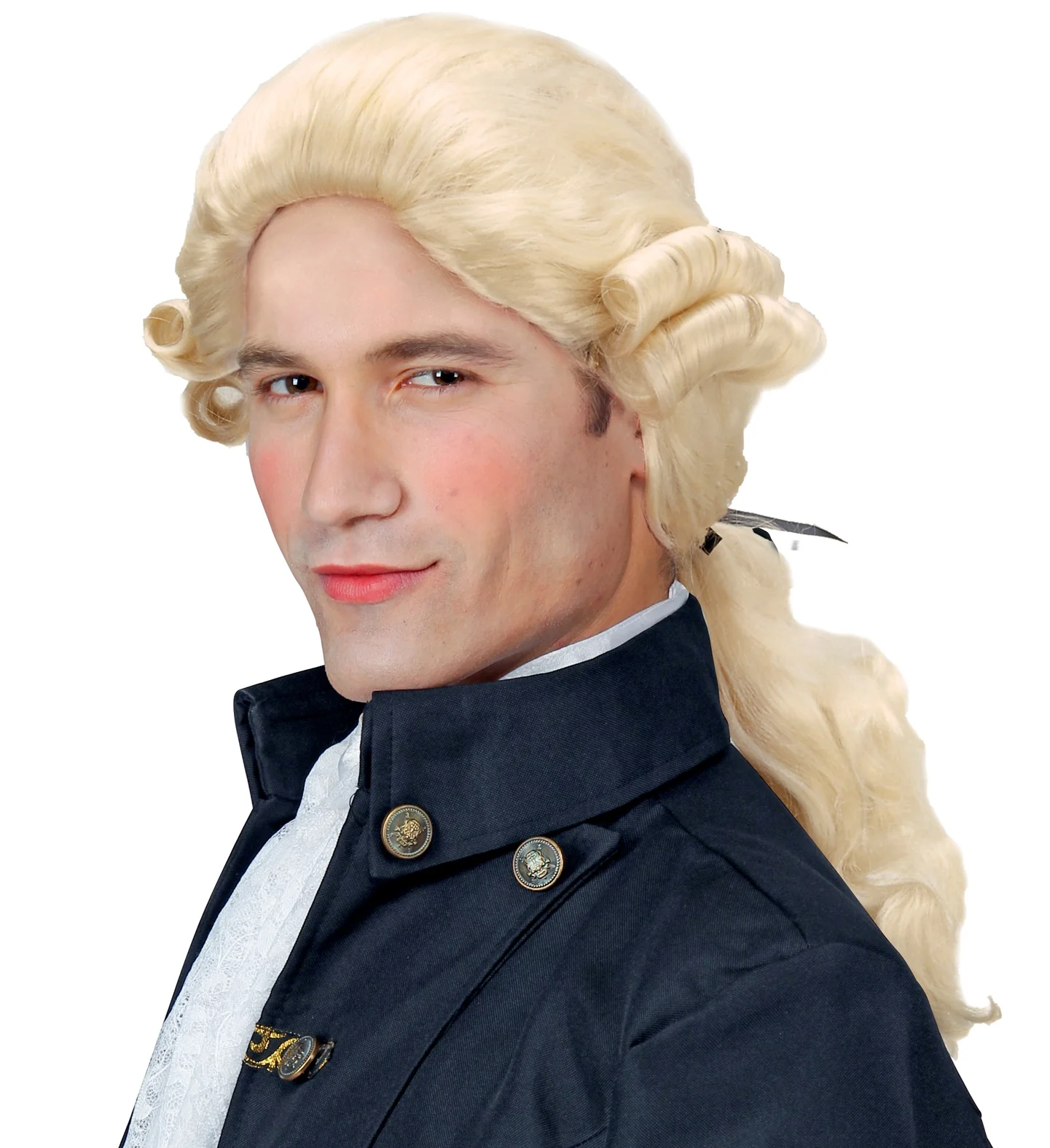 Markies pruik Graaf Nelson in blond