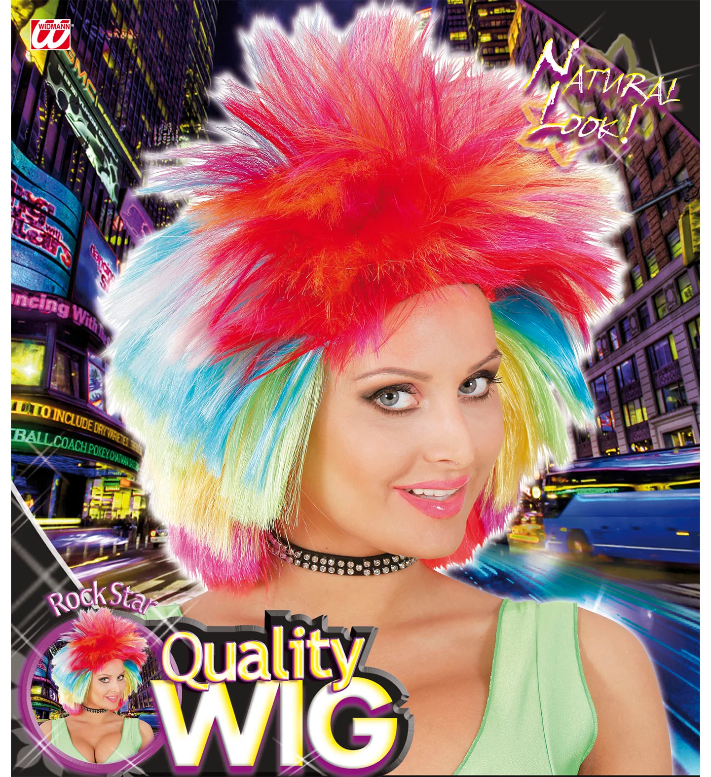 Neon pruik Rocker - Image 2