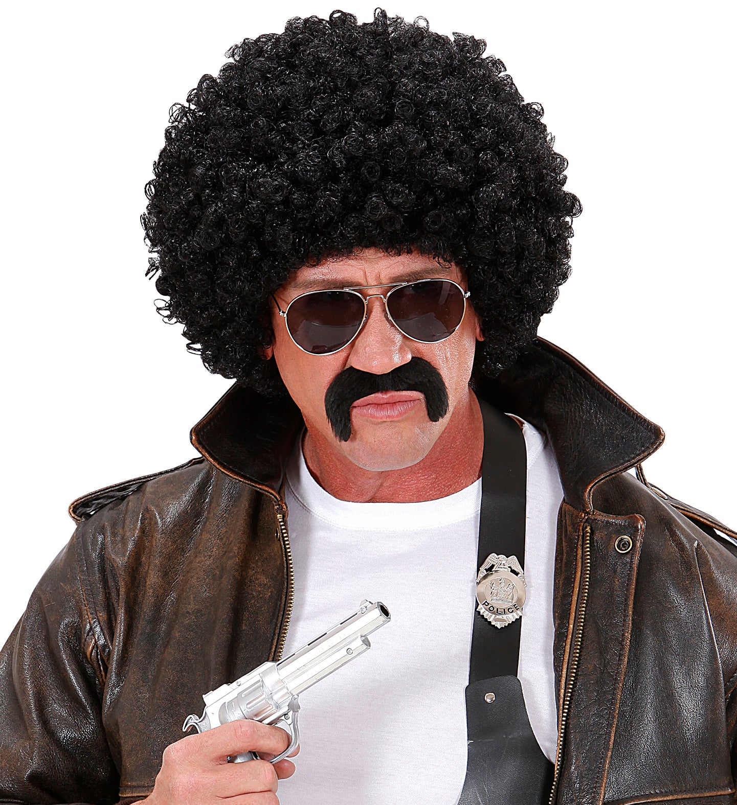 Afro pruik  zwart