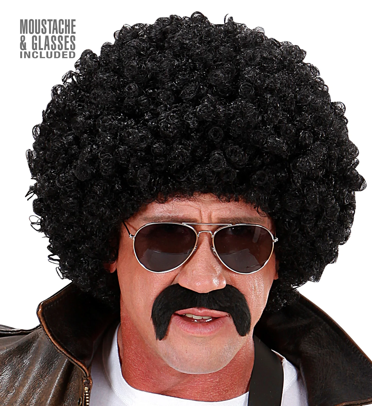 Afro pruik  zwart - Image 2