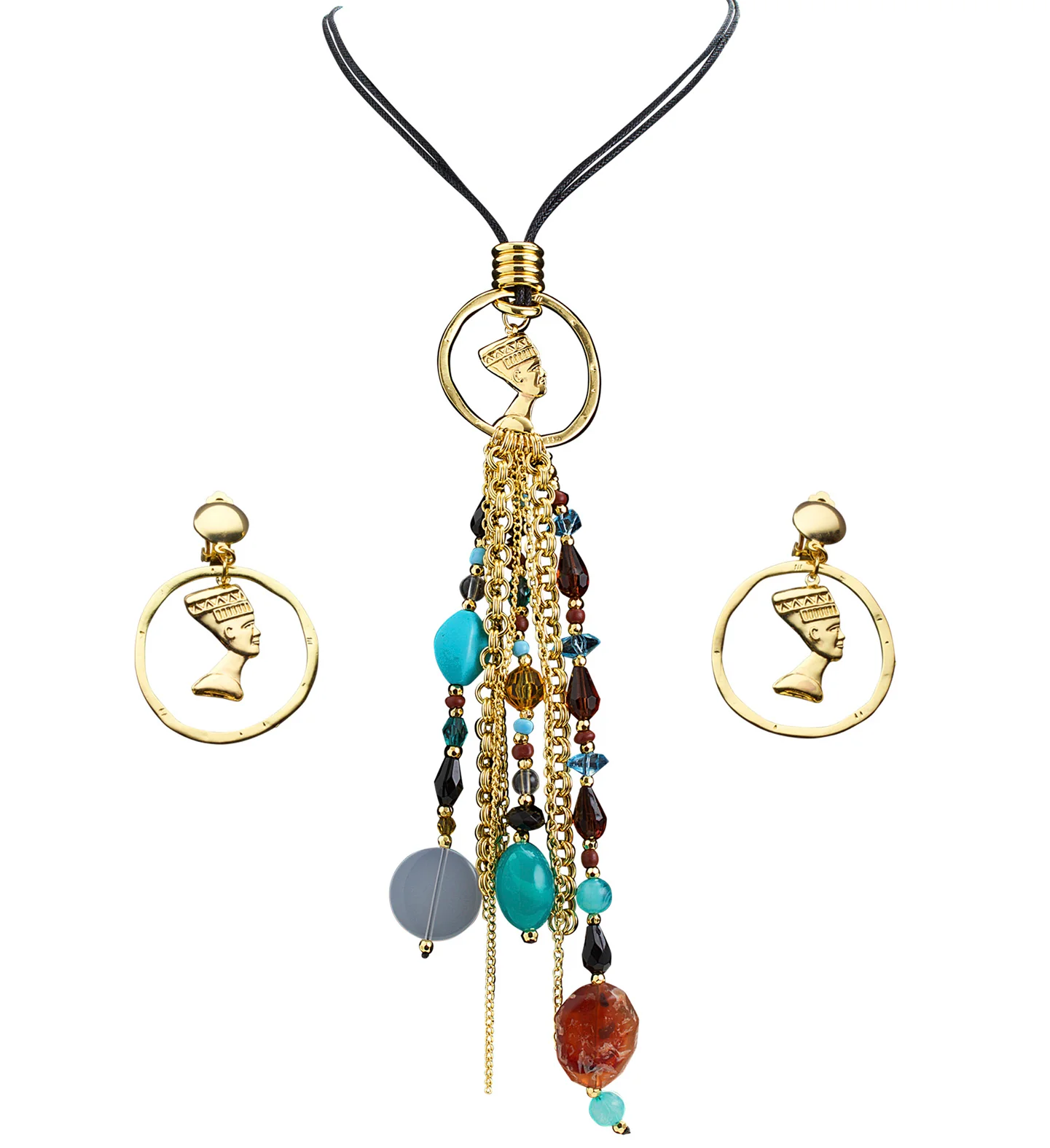 Cleopatra ketting met oorbellen Egypte