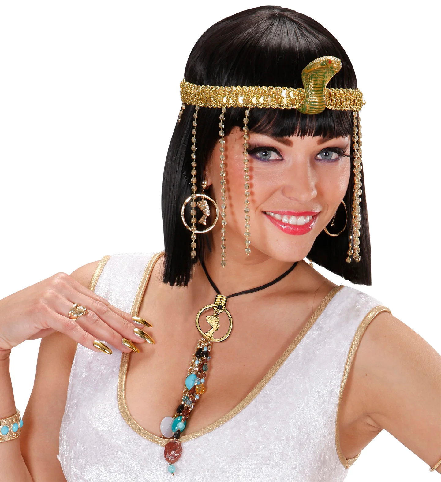 Cleopatra ketting met oorbellen Egypte - Image 2