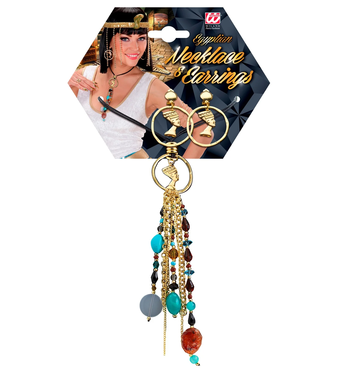 Cleopatra ketting met oorbellen Egypte - Image 3