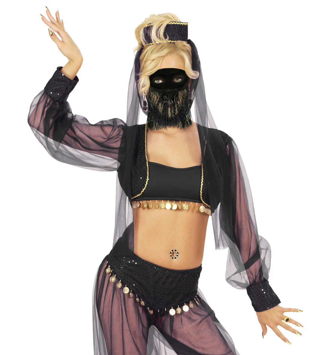 Zwart odalisk oogmasker - Image 4