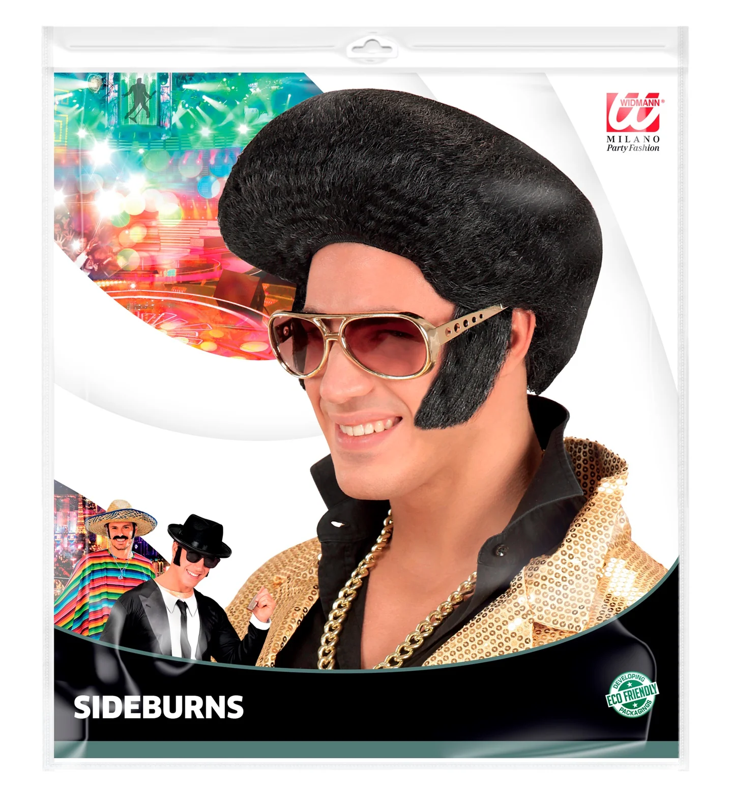 Elvis bakkebaarden rock 'n roll zwart - Image 5