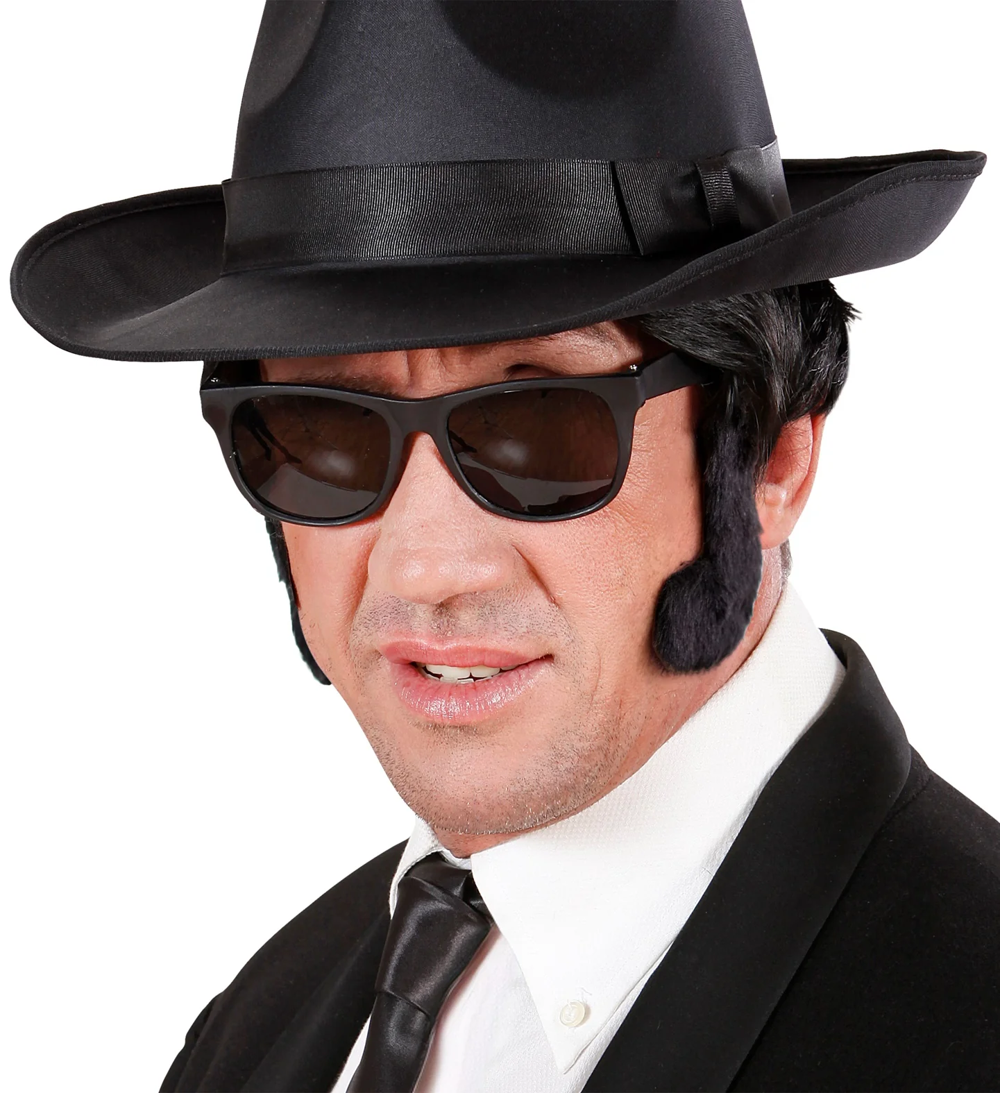 Blues brother bakkebaarden zwart - Image 2