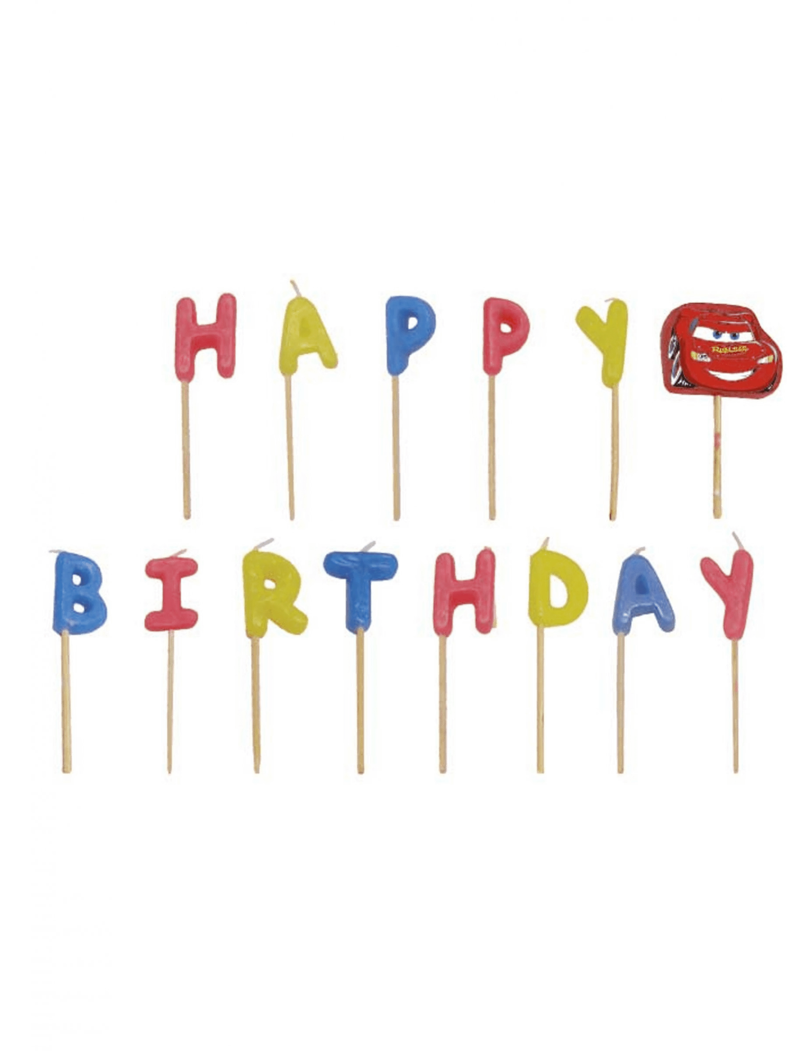 Cars kaarsjes Happy Birthday