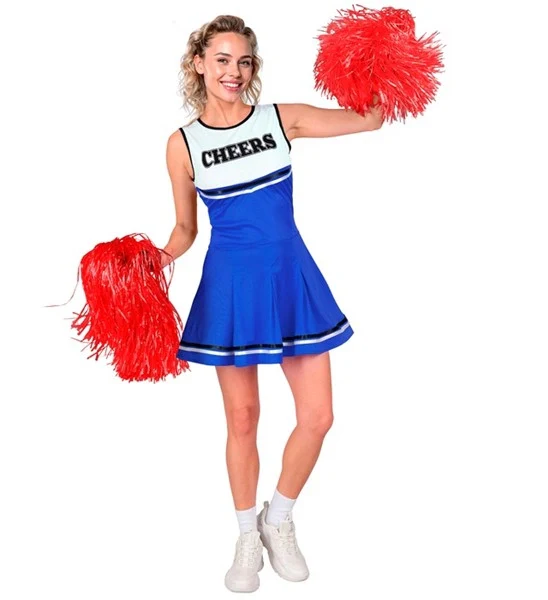 Cheerleader blauw kostuum Maud dames - Image 3