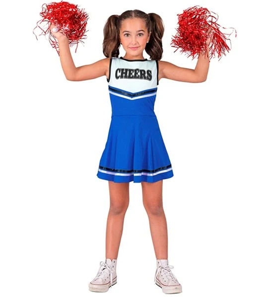 Cheerleader blauw kostuum Maudje kinderen - Image 3