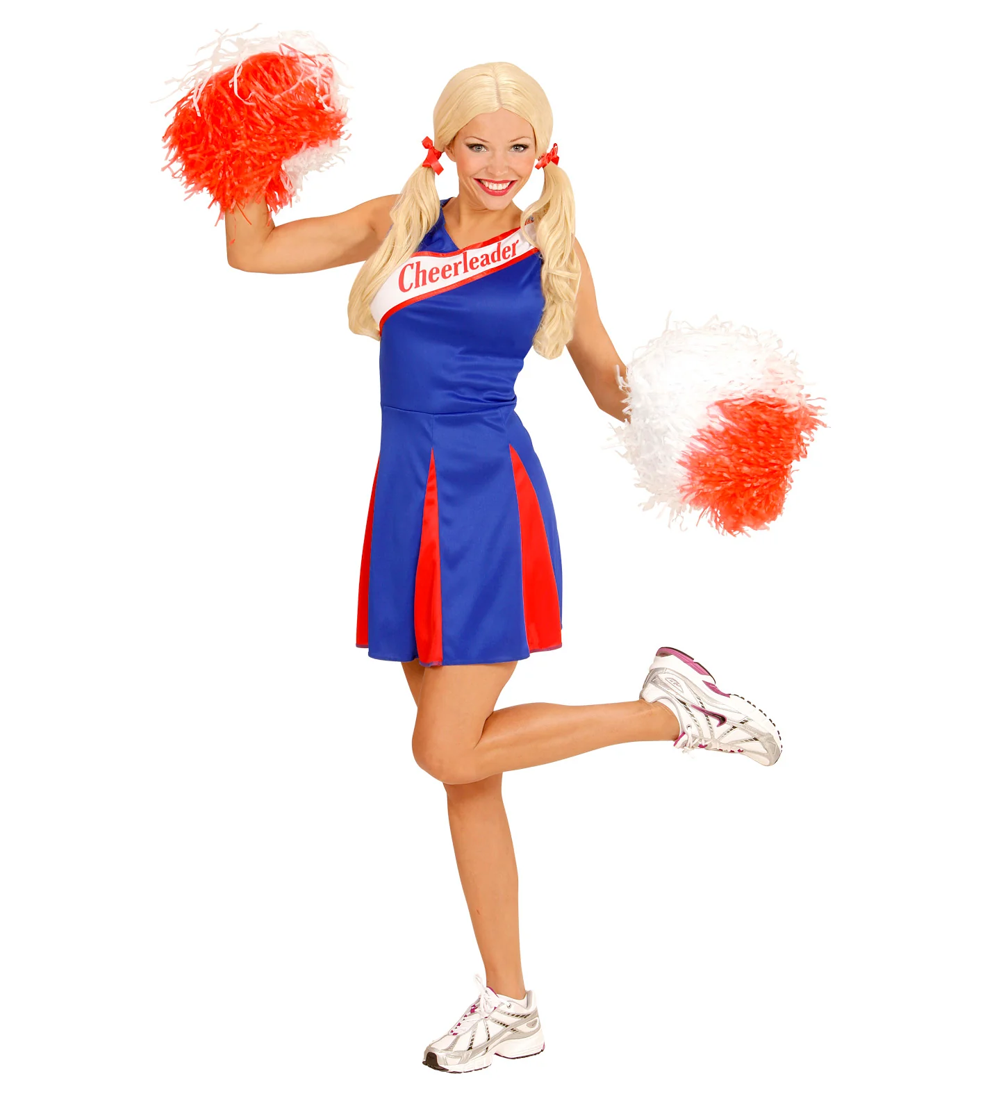 Cheerleader kostuum blauw rood - Image 2