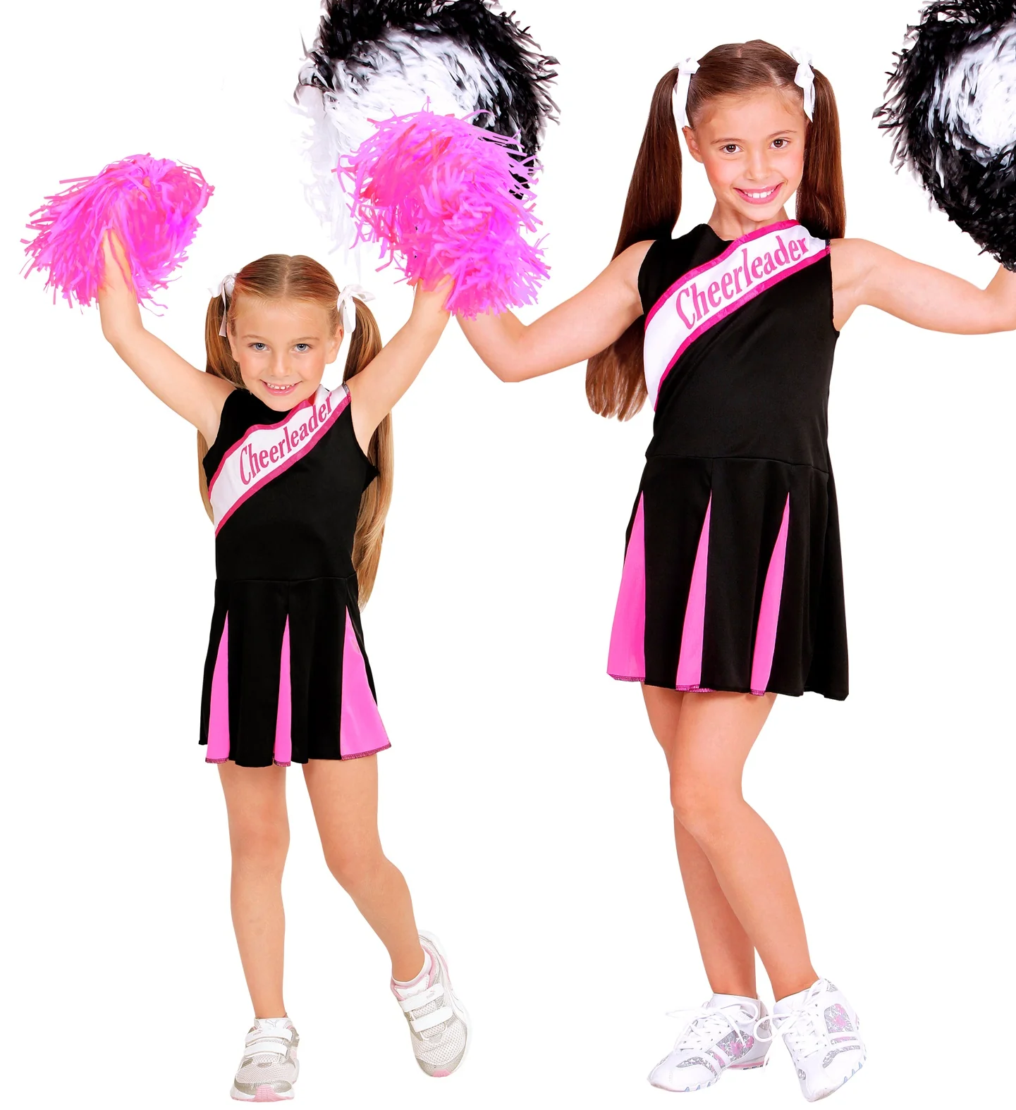 Cheerleader kostuum zwart roze kinderen - Image 4