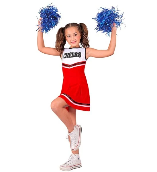 Cheerleader rood kostuum Lynntje kinderen