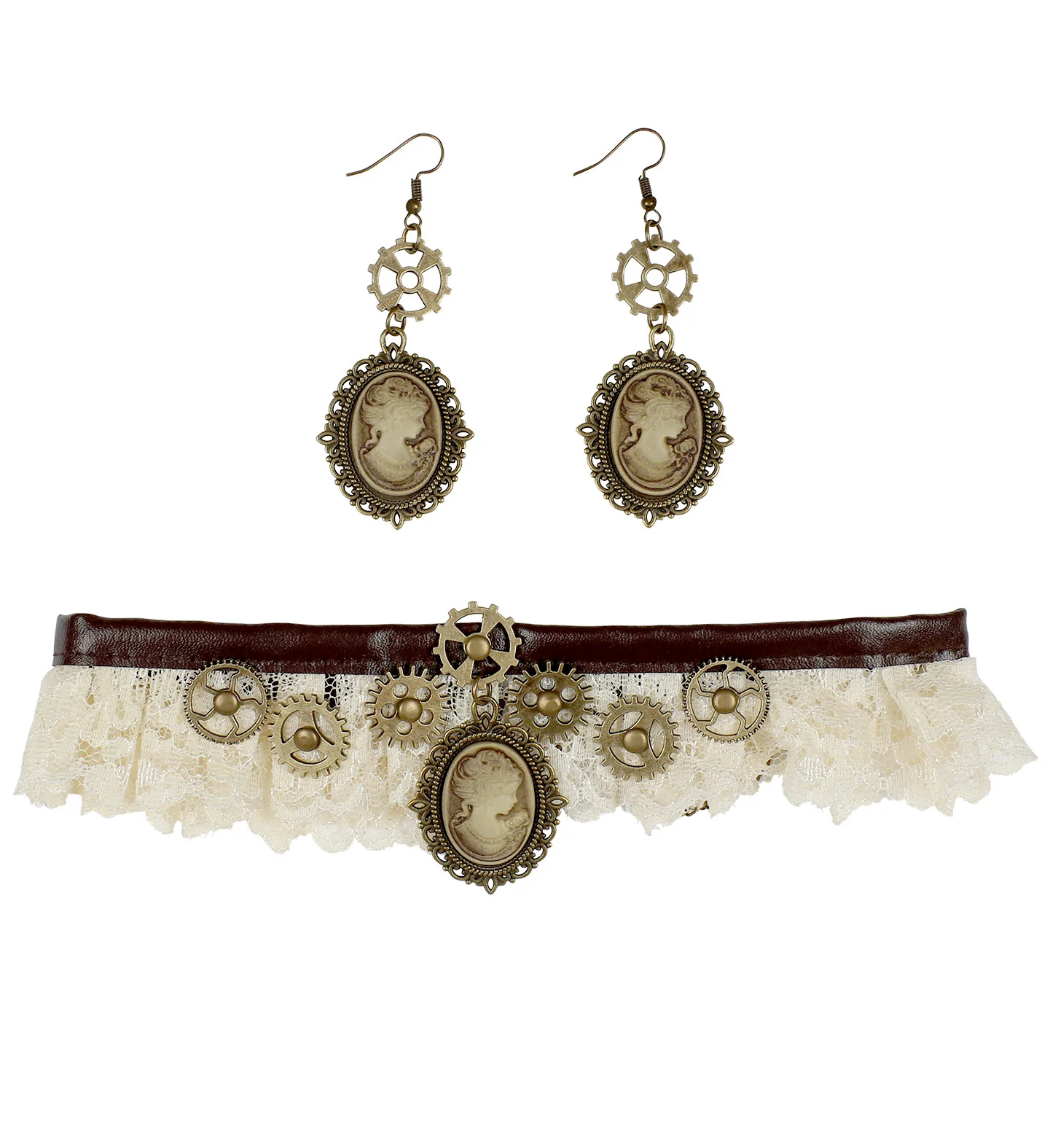 Halsketting en oorbellen Steampunk - Image 2