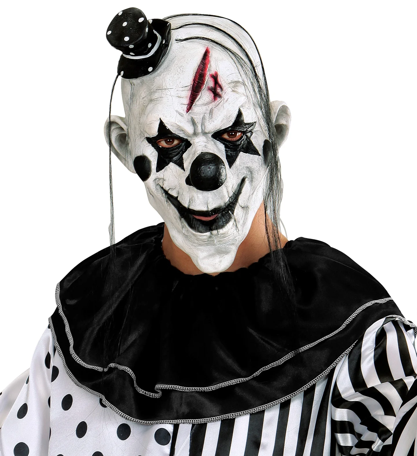 Clown masker horror met hoedje - Image 2