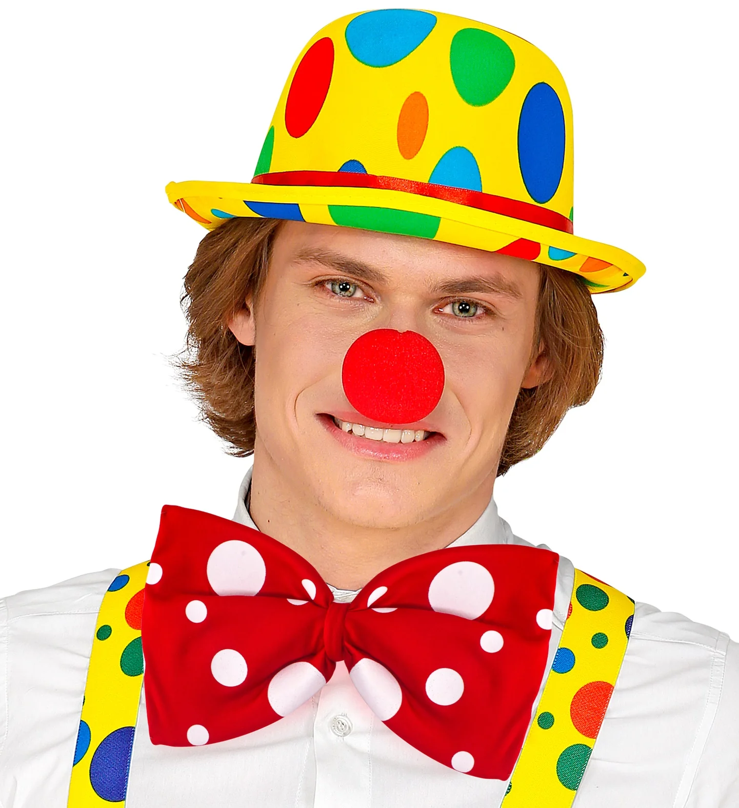 Rode clownstrik met bollen - Image 2