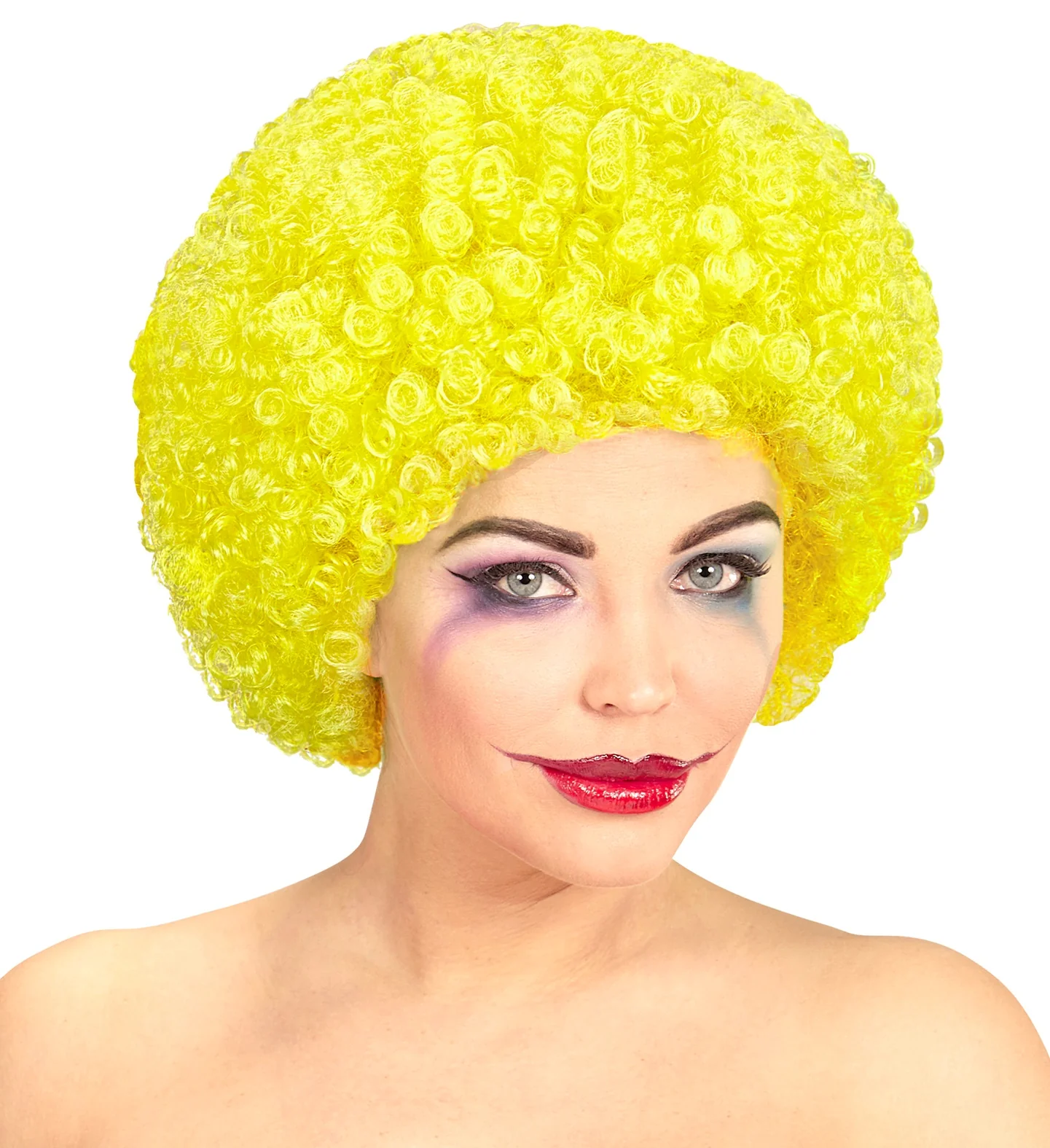 Clownspruik krulletjes geel - Image 2