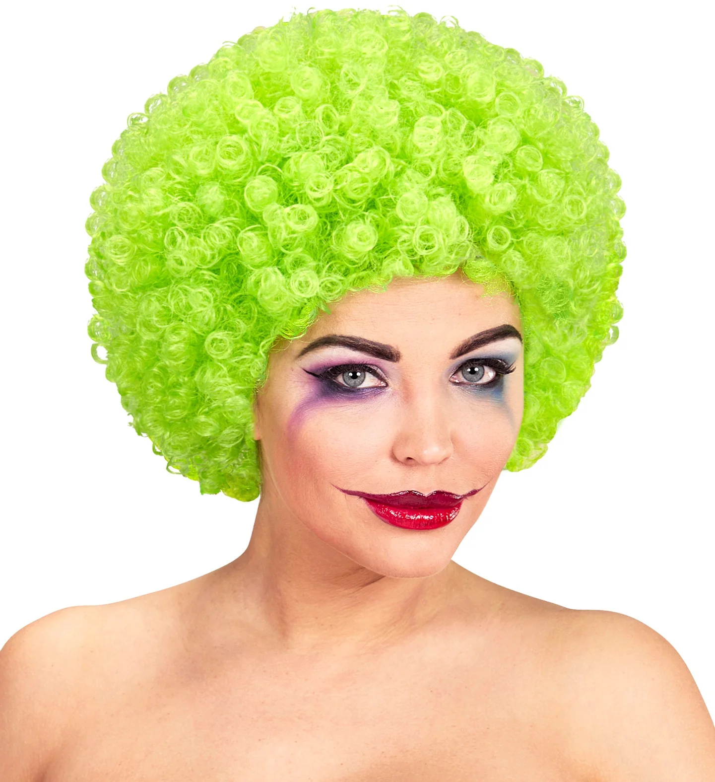 Clownspruik krulletjes groen - Image 2