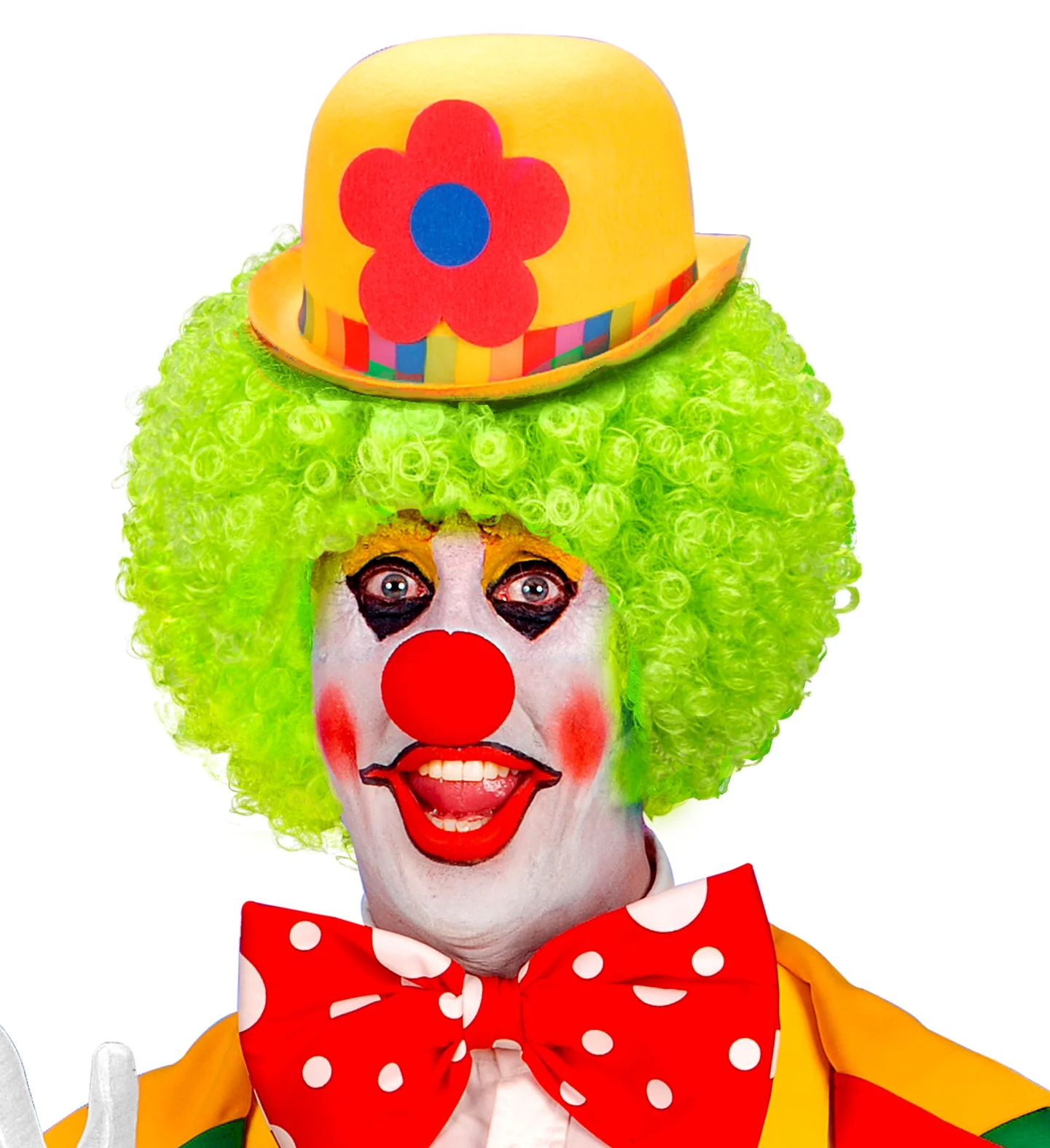Clownspruik krulletjes groen - Image 3