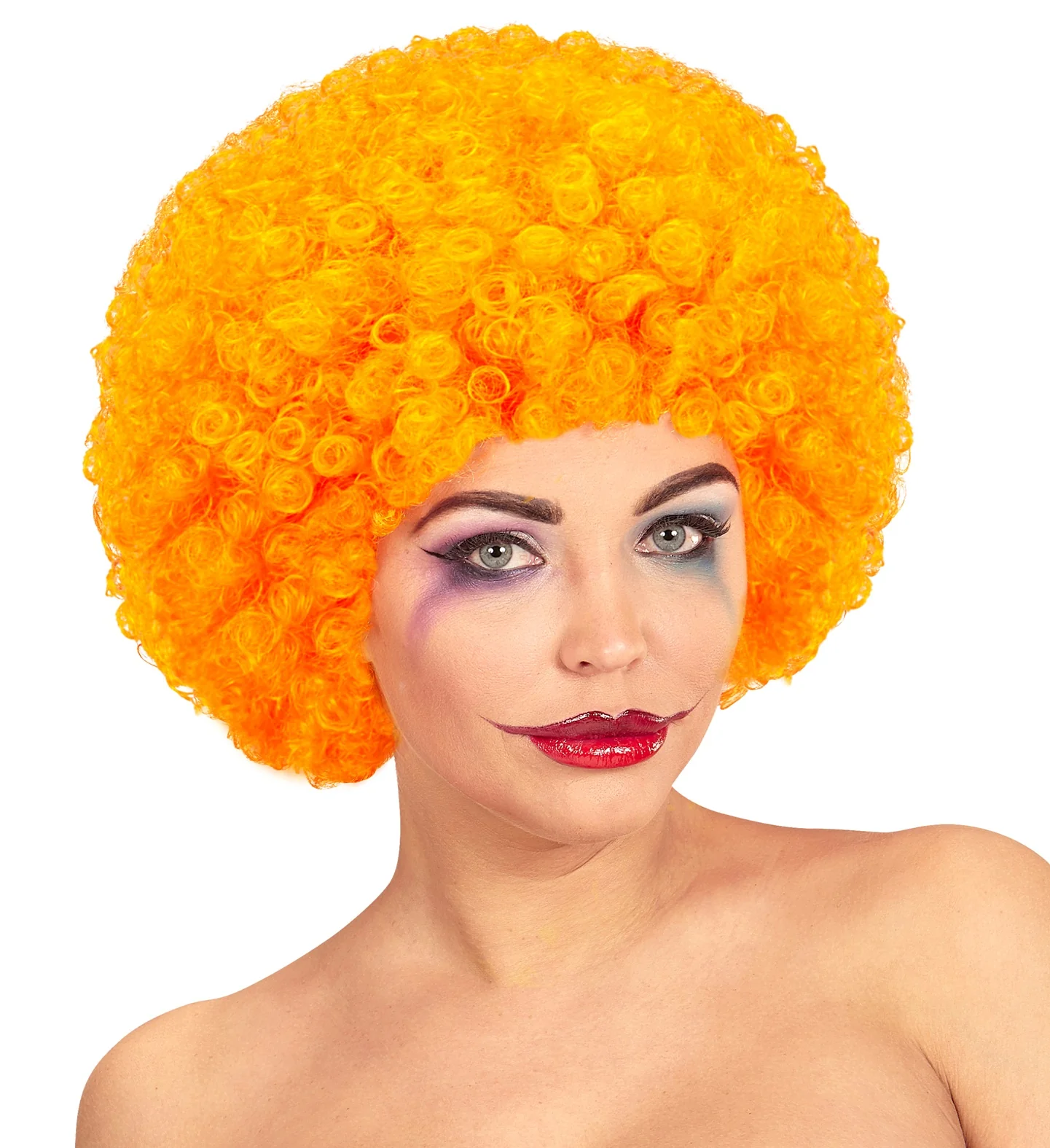 Clownspruik krulletjes oranje - Image 3
