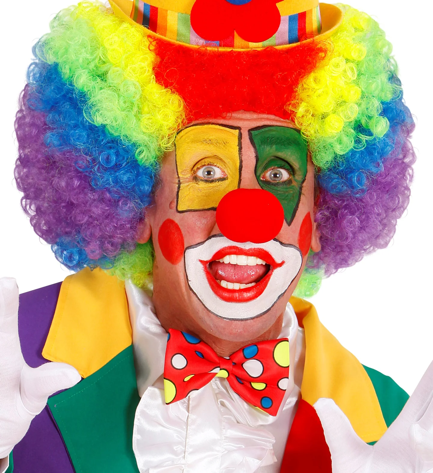 Clownsstrik rood met bollen - Image 3