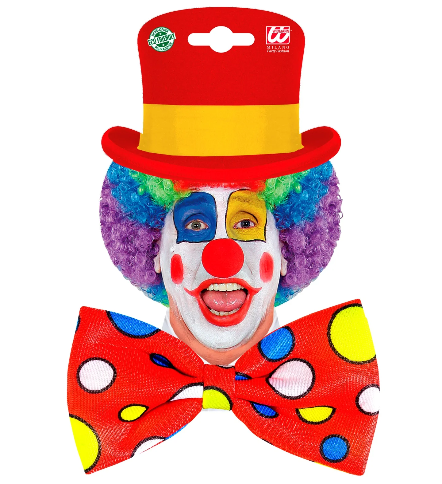 Clownsstrik rood met bollen - Image 4