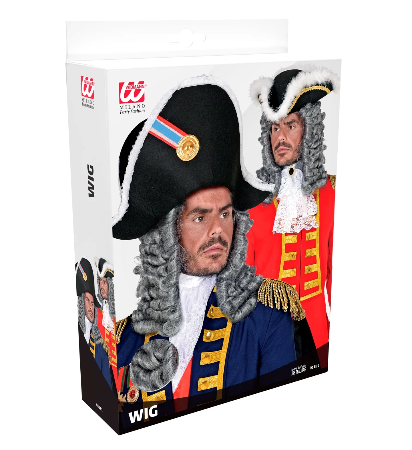 Rechter of piraten pruik grijs - Image 4