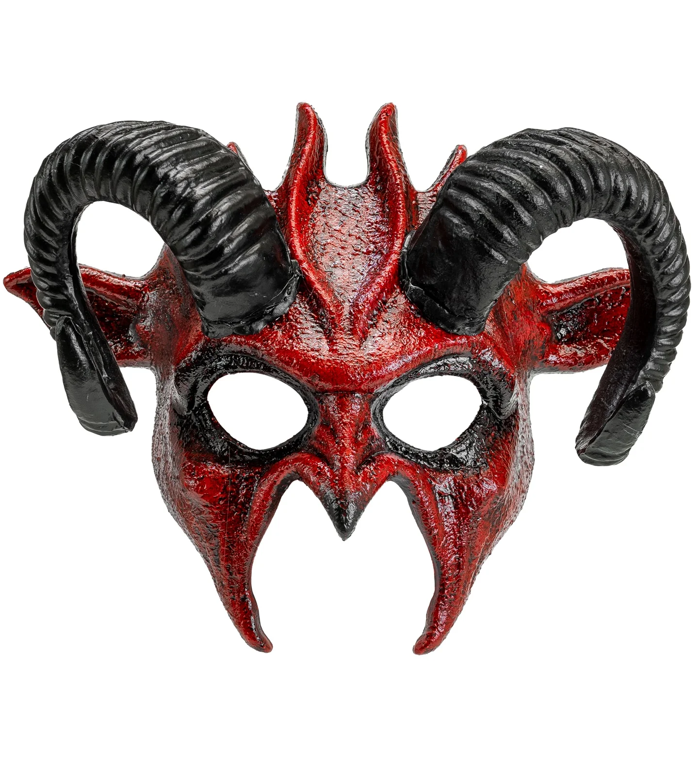 Commedia dell'arte duivelsmasker ram rood/ zwart