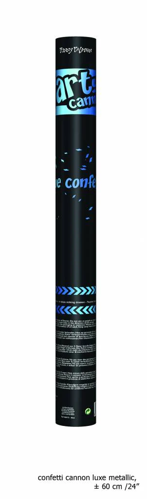 Confetti kanon blauw top kwaliteit 60cm - Image 2